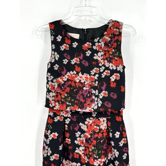 HOBBS LONDON MARIA DRESS floral colorful 10 shift sheath sleeveless career - Picture 3 of 12